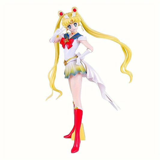 Yellow Twin Ponytail Doll Anime Character Ornament, Best Collectible Figure Gift for Family and Friends, Collectible Figure Stat