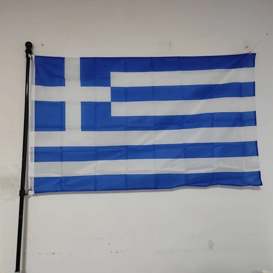 Greek National Flag 90x150cm - Premium Polyester Banner for Indoor/Outdoor Decor | Patriotic Wall Hanging Flag Collectors
