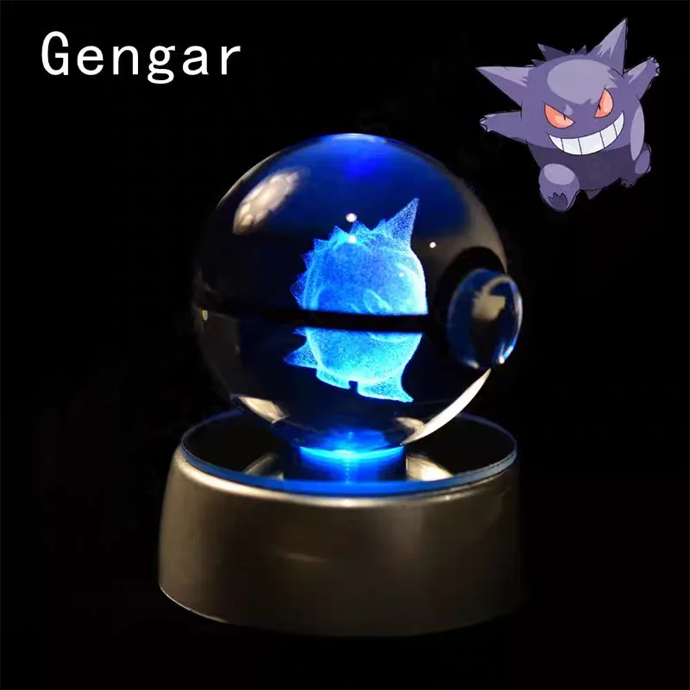 3D Pokemon Crystal Ball LED Night Light
