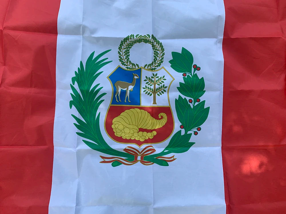 Peru Flag 150x90cm PER PE peru flag Double Side Printed Polyester standard hanging Flag Banner For Decoration