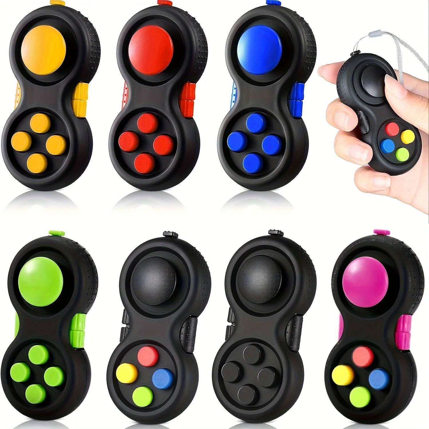 Fidget Pad with 8 Fidget Functions, Fidget Controller