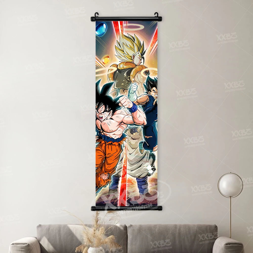 Dragon Ball Picture Recoome Anime PosterS Captain Ginyu Scrolls Painting Majin Buu Wall Art Gotenks Home Decor Goku Wallpaper qlz30-22 CHINA