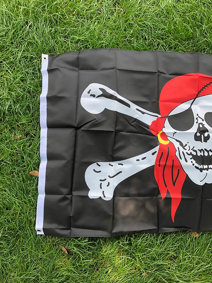 SKY FLAG 90x150cm Huge Skull and Cross Crossbones Jolly Roger Pirate Flags Holloween KTV polyester hanging banner for Decoration