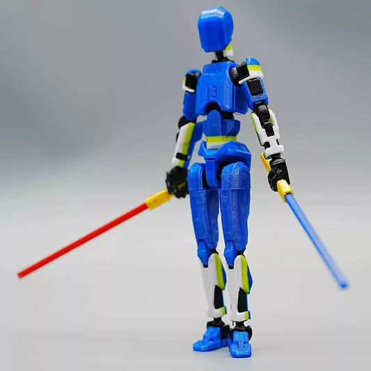3D Printed Death/Swordsman Dummy 13 Action Figures Multi-Jointed Movable Lucky 13 Action Figure Nova 13 Action Figure for Gift