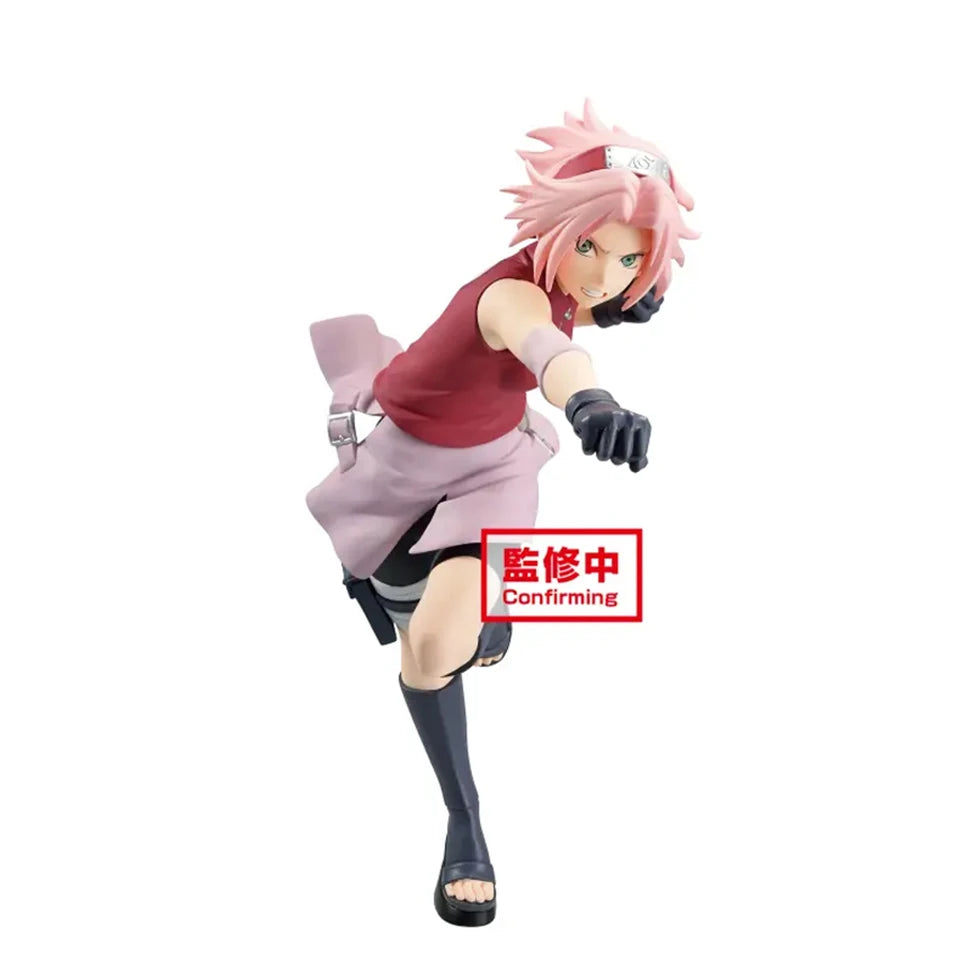 Original Genuine Bandai Banpresto VIBRATION STARS 16cm Haruno Sakura Action Figures PVC Toys For Children