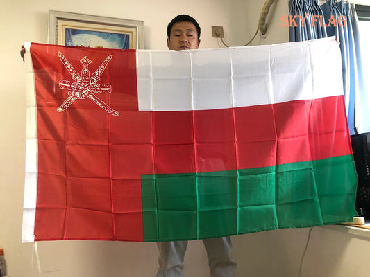 SKY FLAG Oman Flag 90X150cm hanging polyester Oman Flag Super Poly Football Flag Indoor Outdoor decoration