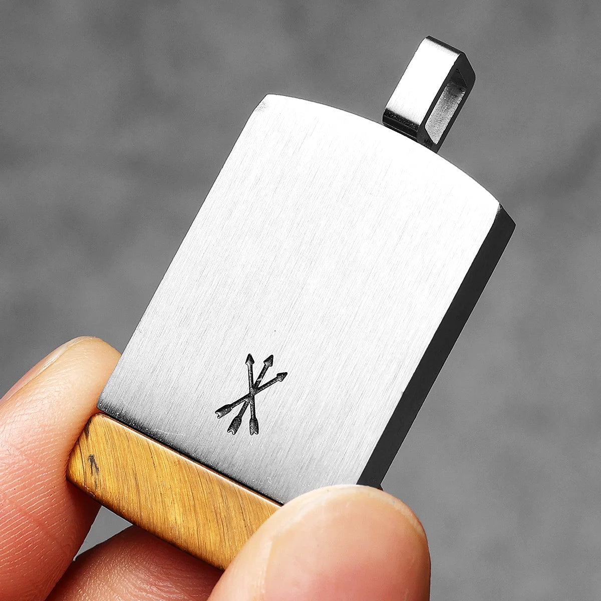 Simple Arrow Gemstone Tag Stainless Steel Men Necklaces Pendant Chain Punk For Women Fashion Jewelry Gifts Wholesale Dropshiping