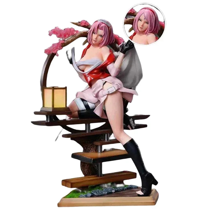 33cm Naruto Haruno Sakura Anime Figure Shippuuden Hentai Clothes Removable Sexy Figures Gk Pvc Statue Model Doll Collectible Toy 28cm Haruno Sakura with Retail Box