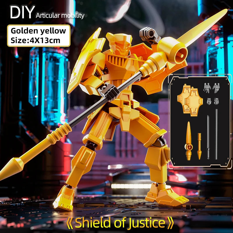 Multi-Jointed Movable Shapeshift Robot Warrior 3D Printed Knight Mannequin Dummy Toys Kids Adults Parent-children Games gifts