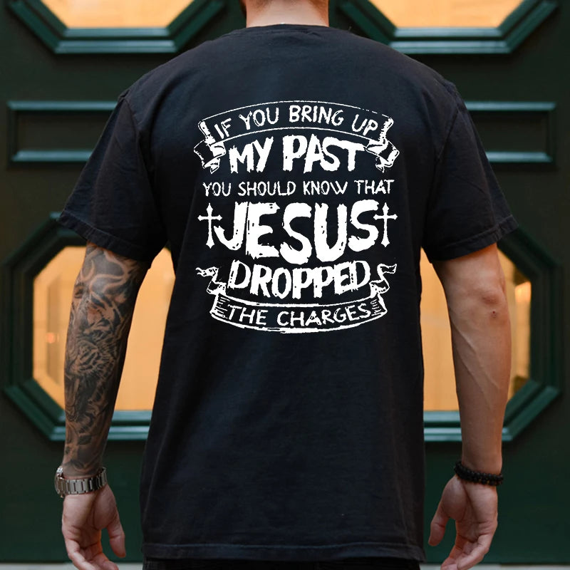 Men Tee Shirt Jesus Christ Back Printing T-Shirt Fashion Graphic Tops Gift for Christian Jesus Streetwear Oversized Y2k Clothing 240424-0-2