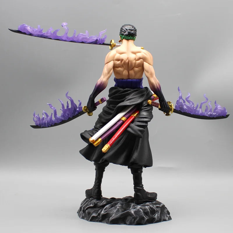 28cm Anime One Piece Zoro Figure Wano Onigashima Swords Style Action Figurine PVC Statue Model Collectible Decoration Toy Gift