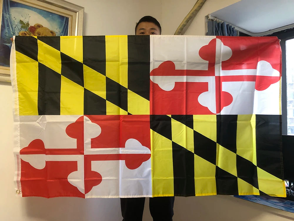 SKY FLAG Maryland Flag 90*150cm high quality polyester Us Usa State Maryland Flag hanging flag banner