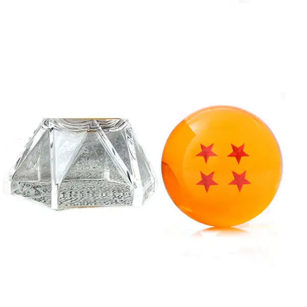 4.3 5.7 Cm Dragon Ball Z Crystal Ball Anime Figure 1 2 3 4 5 6 7 Star Dragon Balls with Stand Collectible Desktop Decoration Toy 4 star With stand 4.3cm