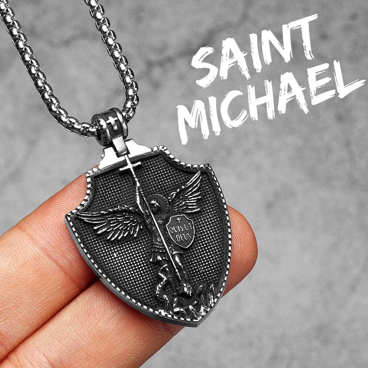 Arch Angel St.Michael Stainless Steel Men Necklaces Pendant Chain Amulet Vintage New In For Women Fashion Jewelry Gift Wholesale