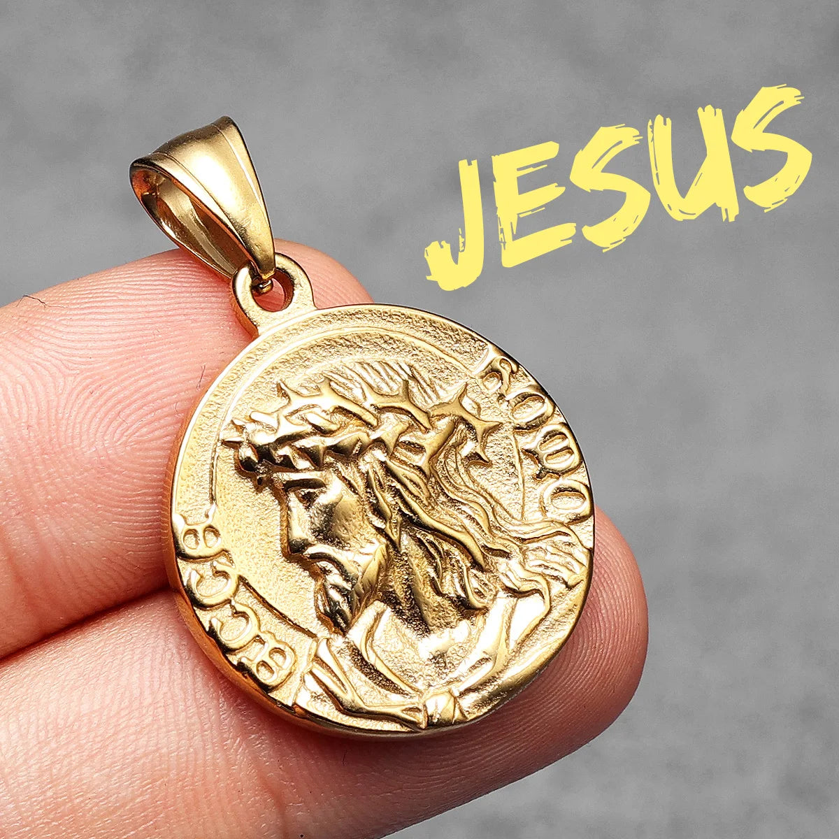 Jesus Simple Amulets Stainless Steel Men Necklaces Pendant Chain Punk For Women Fashion Jewelry Gifts Wholesale Dropshiping