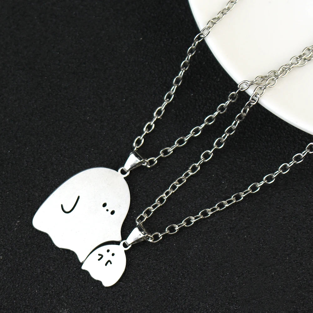 Cat Couple Necklaces For Lovers Yin Yang Animal Pendant Necklace Heart Couples Friendship Jewelry for Lovers Best Friends Gift