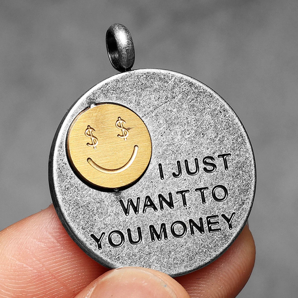 Retro Get Rich Tag Amulet Stainless Steel Men Necklaces Pendant Chain Punk For Women Fashion Jewelry Gifts Wholesale Dropshiping