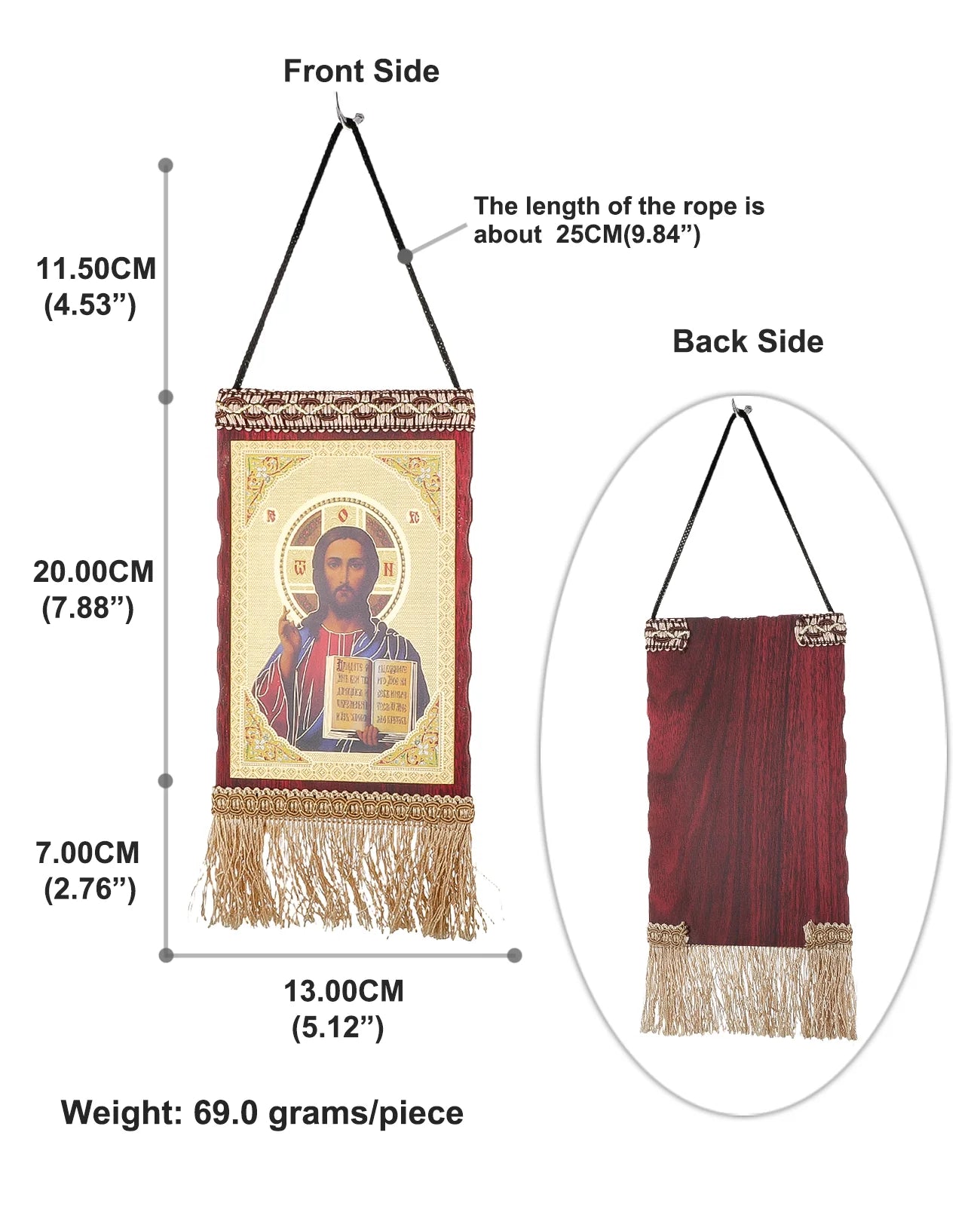 Jesus Christ The Teacher Tassel Hanging Home Wall Decoration Christian Holy Family Virgin Mary Icon Church Ornament Accessories
