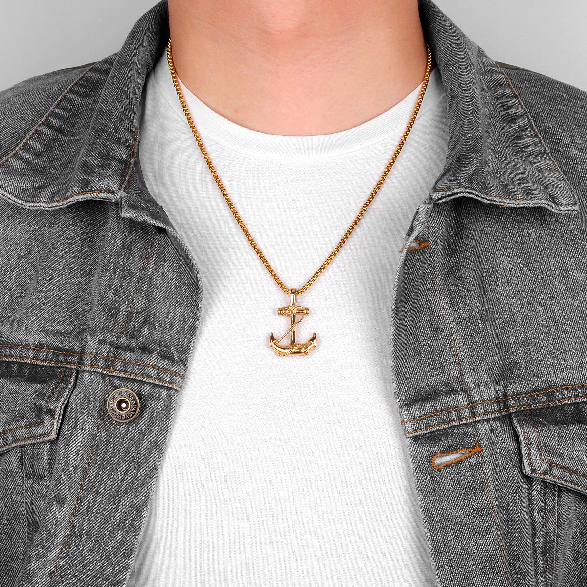 Anchor Sailor Stainless Steel Men Women Necklaces Pendants Chain Vintage Punk Rock Fashion Jewelry Creativity Gift Wholesale
