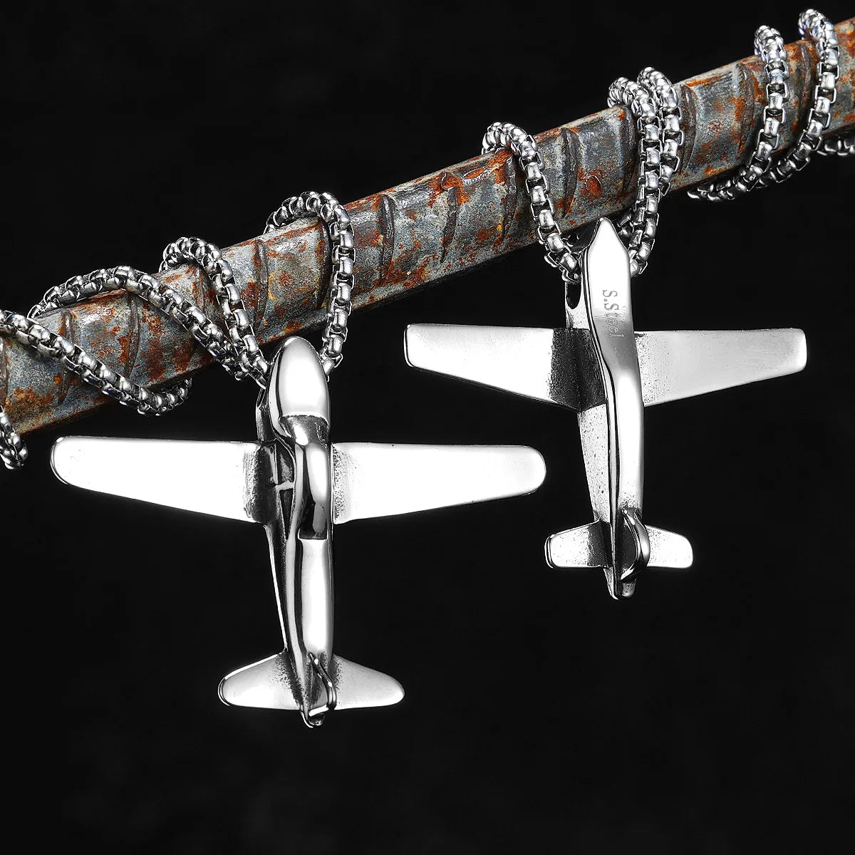 Aircraft Airplane Model Stainless Steel Men Necklaces Pendant Chain Punk for Women Fashion Jewelry Gifts Wholesale Dropshiping