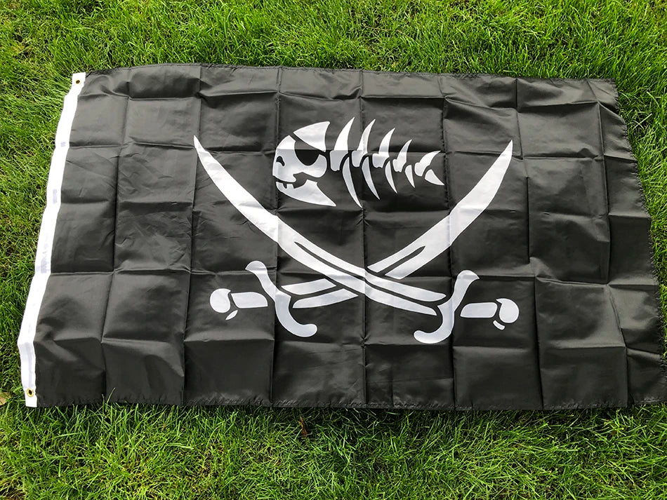 SKY FLAG 90x150cm Huge Skull and Cross Crossbones Jolly Roger Pirate Flags Holloween KTV polyester hanging banner for Decoration