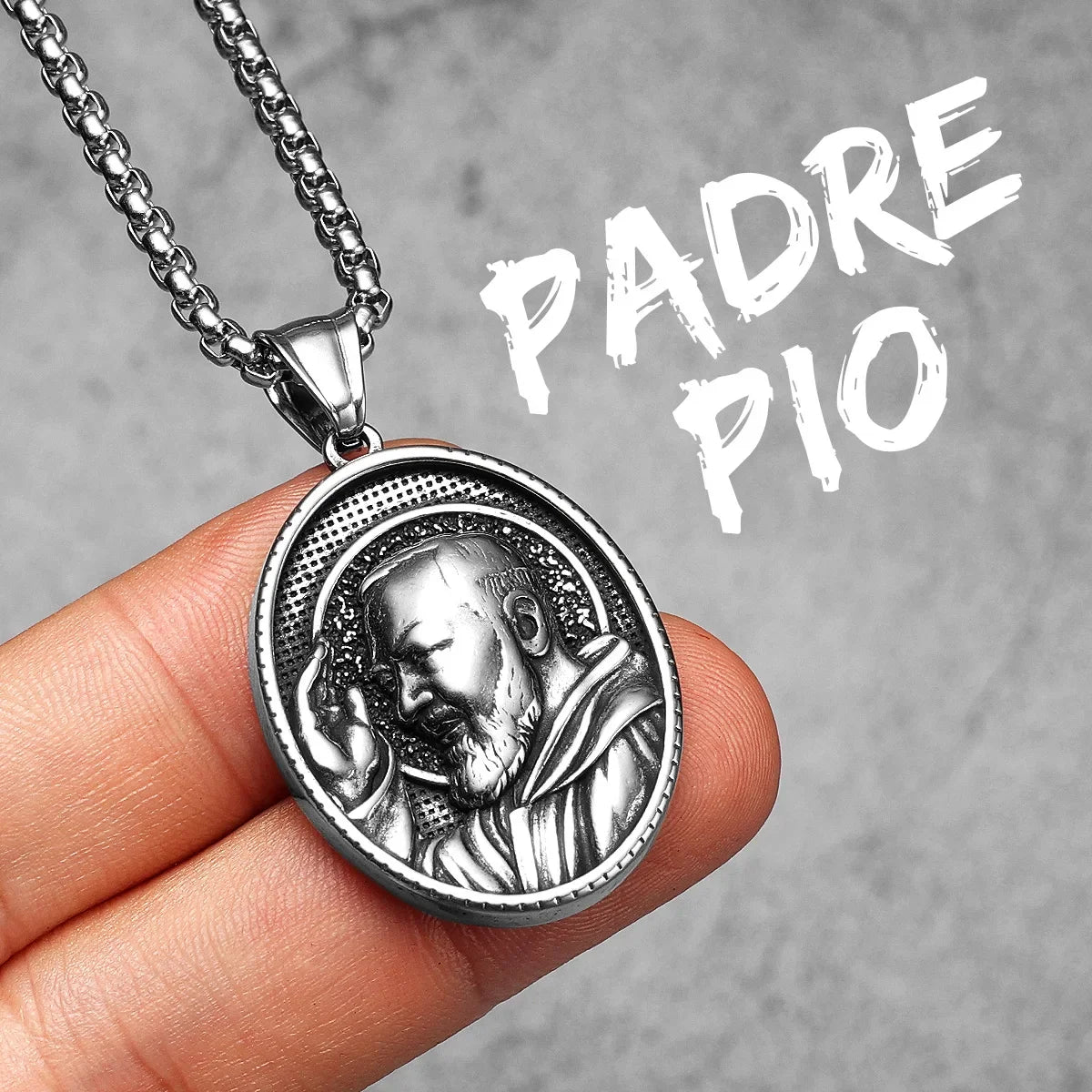 Holy Family Powerful Amulet Stainless Steel Men Necklace Pendant Chain Vintage Cool New In For Women Jewelry Gifts Wholesale