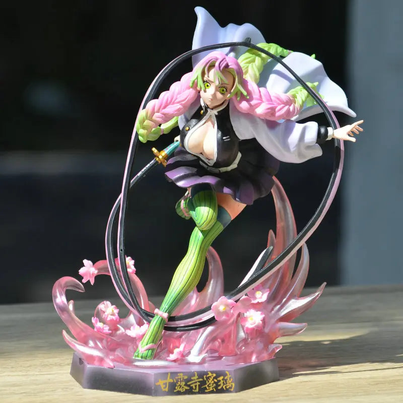 Demon Slayer Anime GK Nine Pillars Resonance: Love Pillar Mitsuri Kanroji Scene Statue Figure Model no retail box