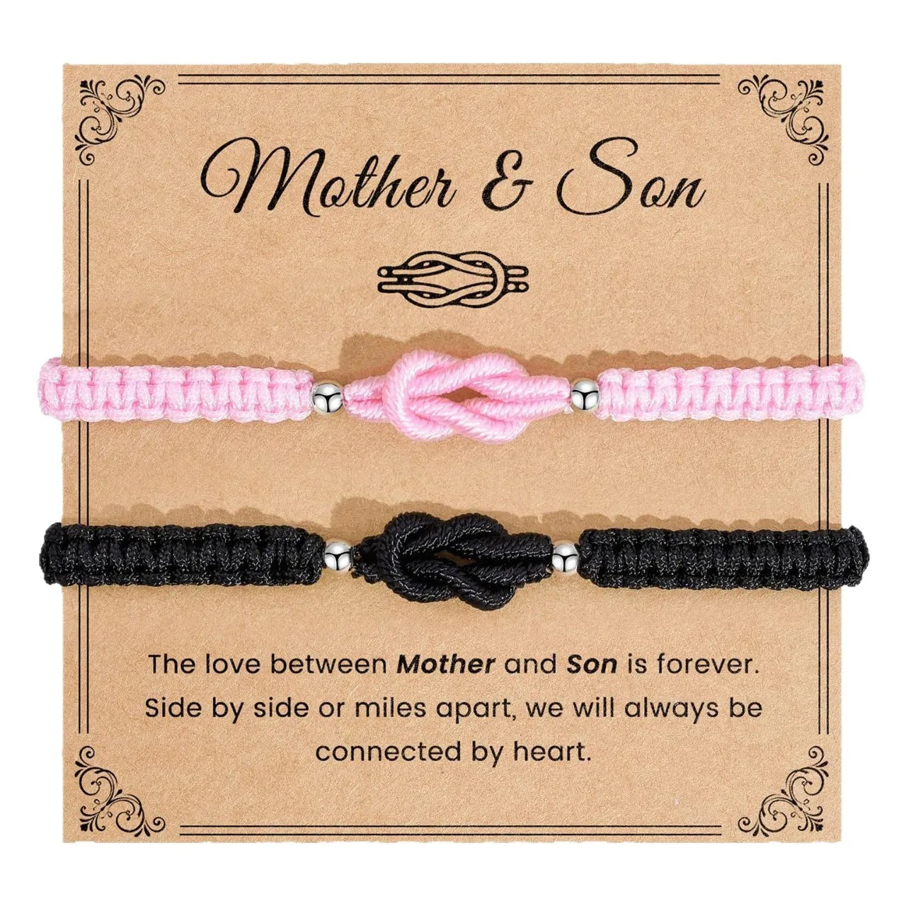Pinky Promise Knot Couples Bracelets Anniversary Christmas Valentines I Love You Gifts for Boyfriend Girlfriend Women Men