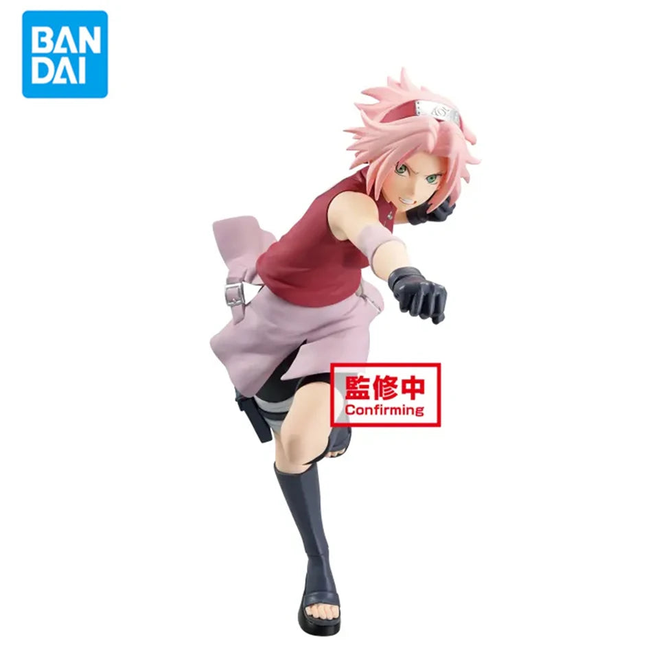 Original Genuine Bandai Banpresto VIBRATION STARS 16cm Haruno Sakura Action Figures PVC Toys For Children