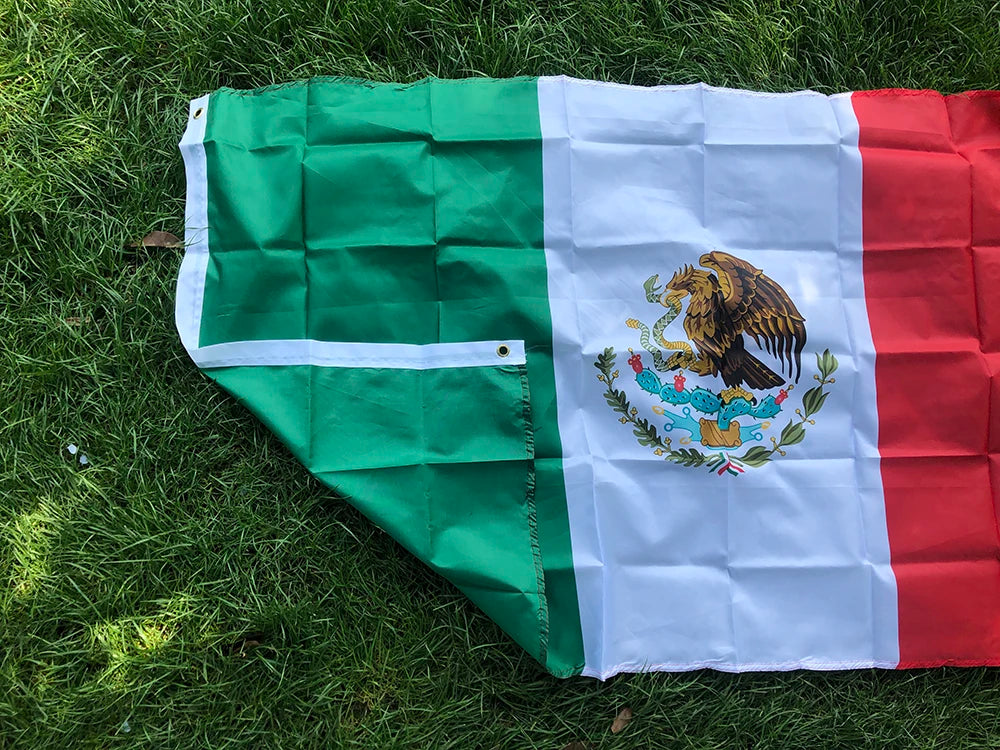 SKY FLAG Mexico National flag 90X150cm polyester Hanging Printed Mex Mx Mexican National Flags Mexicanos Banner For Decoration