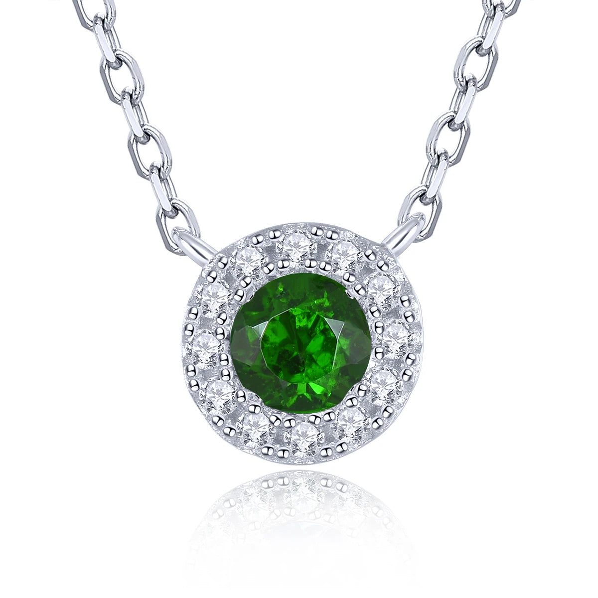 Natural Tanzanite Solid Sterling Silver Necklace Pendant 0.27 Carats Classic Round Shape Women Gifts Daily Decorations S925