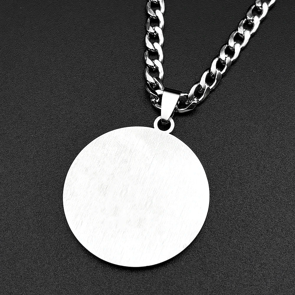 SAINT FRANCIS OF ASSISI PROTECTOR OF ANIMALS Pendant Necklace for Women Men Stainless Steel Christian Medal Chain Jewelry Gift