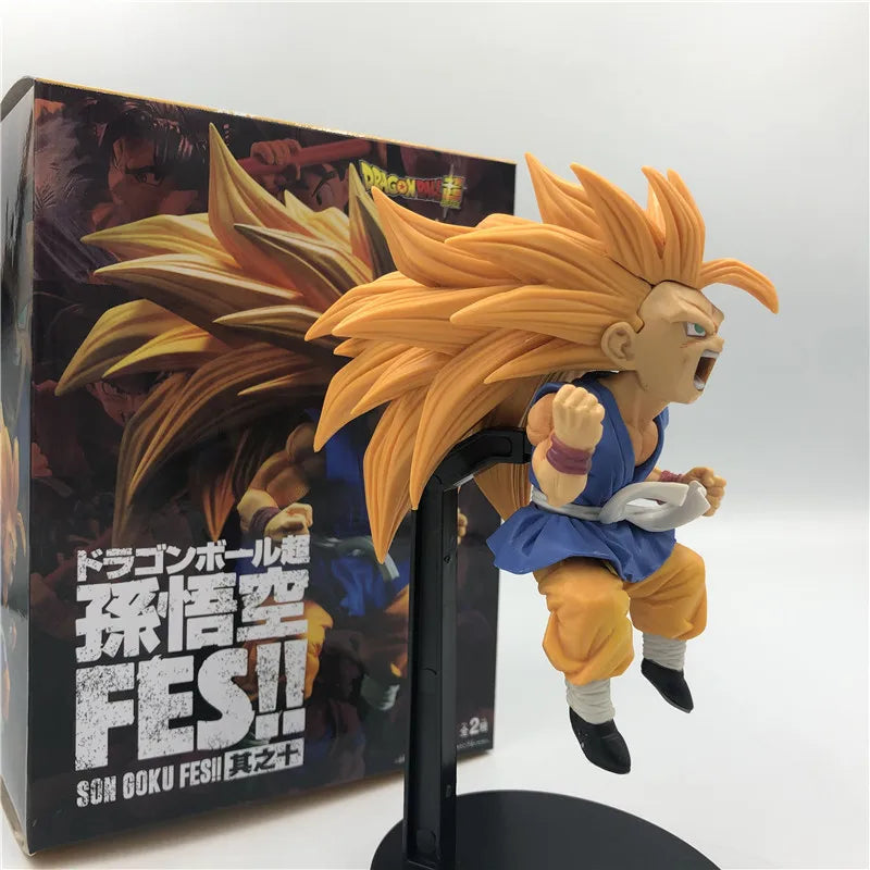 FigureCrazy Dragon Ball Z Figure Goku Super Saiyan 3 FES Kid Ver. PVC Action Figure DBZ Goku Vegeta Fighting Model Toy 20cm