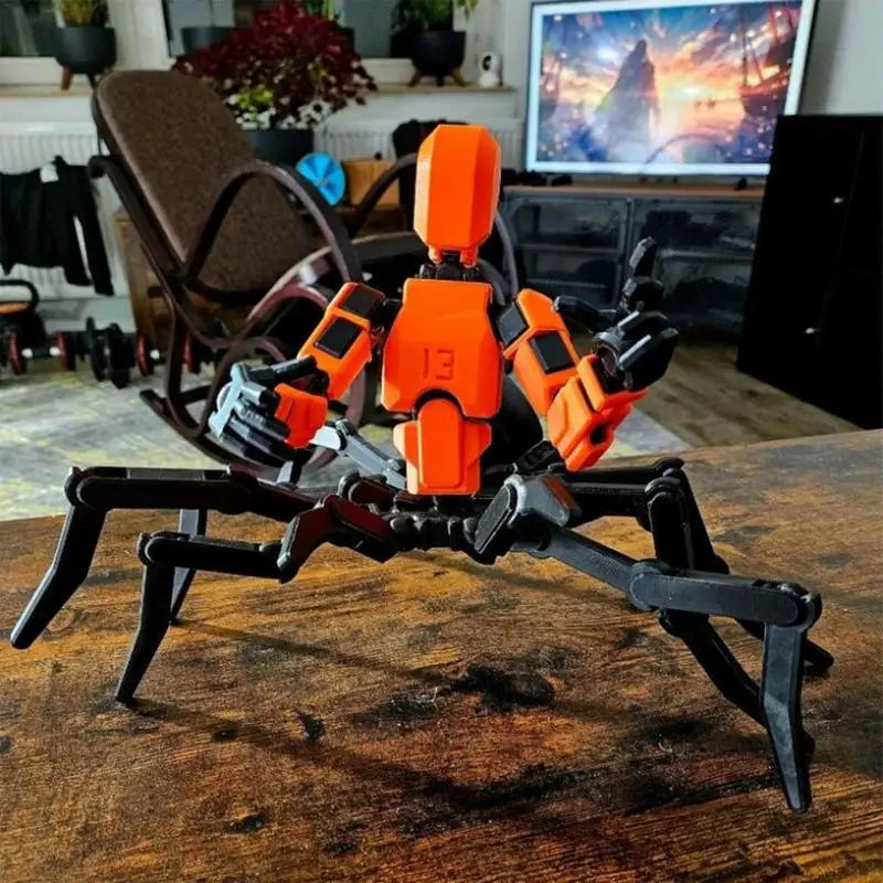 Parent-children Game Educational Toy Multiple Joints 3D Movable Figurine Robot Toy Standing Freely Pose Robot Desktop Decor