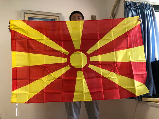 SKY FLAG Macedonia Flag 90x150cm polyester double side printed Macedonia National flag hanging banner for decoration