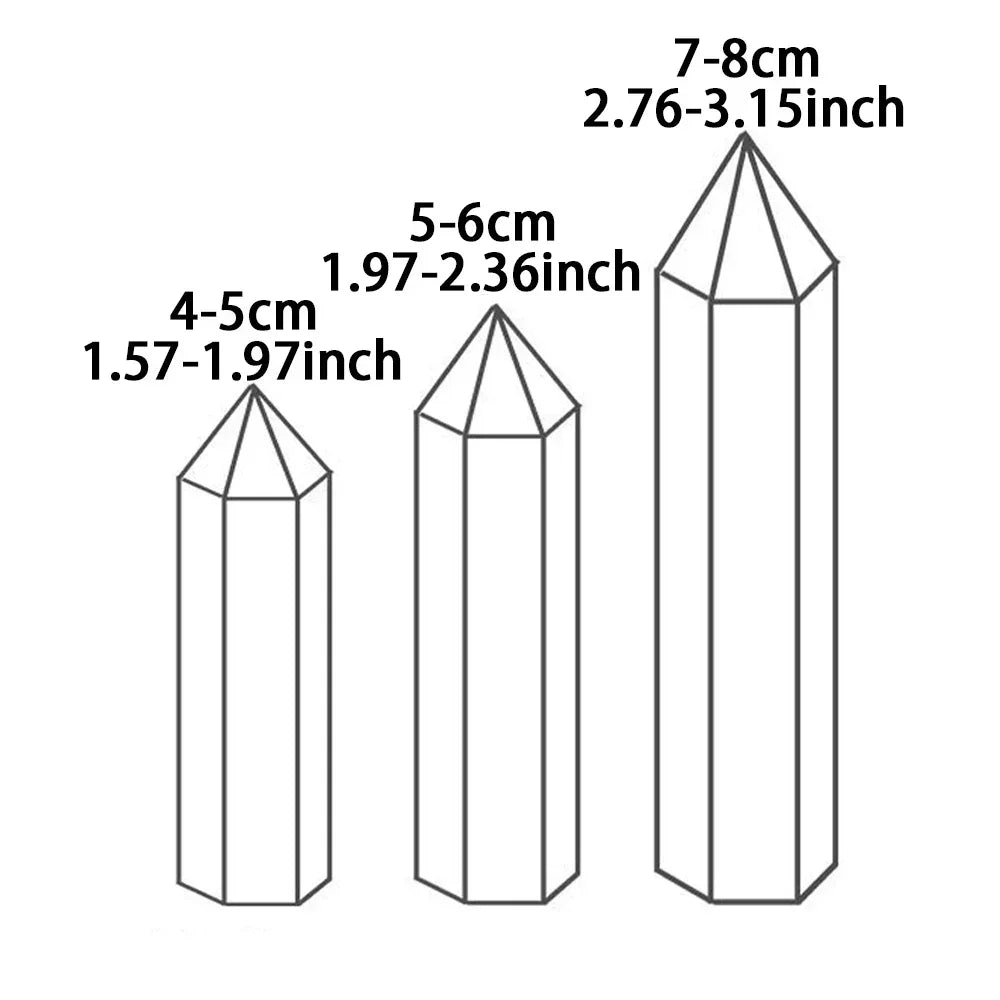 Natural Stone Single Point Wand Stone Mineral Crystal Stones Crafts Home Decoration Hexagonal Prism Christmas Gifts