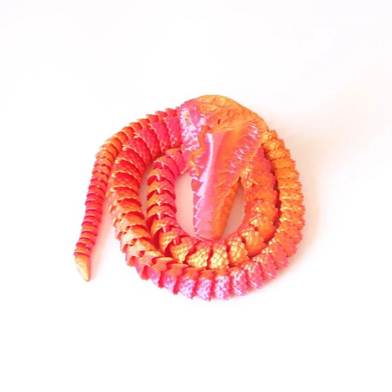 3D Printed Snake Serpent Figures Desk Accessories for Boy 3D Printed Dragon Room Desktop Ornament Office Accessories Figurines