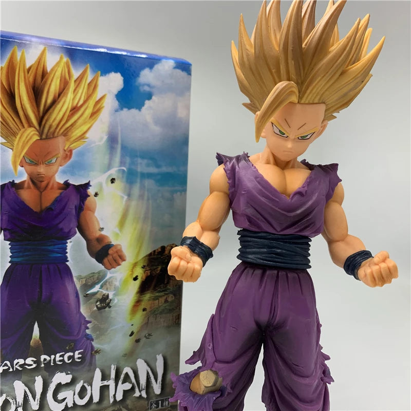 FigureCrazy Dragon Ball Z Figure Son Gohan Super Saiyan 2 Gold Hair Anime PVC Figure DBZ Gohan Awakening Soldiers Fighting Cell