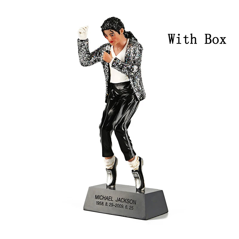 Soul Singer Dancer Michael Jackson Figurine Action Figure 20cm Simulation Portrait Tiptoe Dance Resin Ornament Model Toys Gifts A With Retail Box 20cm