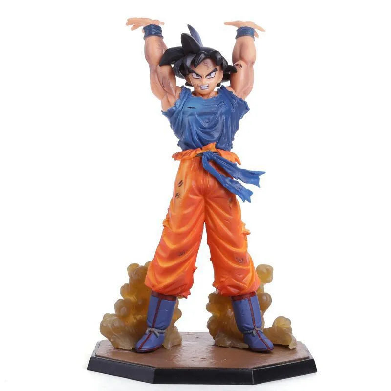 17CM Anime Dragon Ball Son Goku Figure Model Genki Bomb Action Figure Doll Standing Ver PVC Action Figure DBZ Collect Toys WHITE With box
