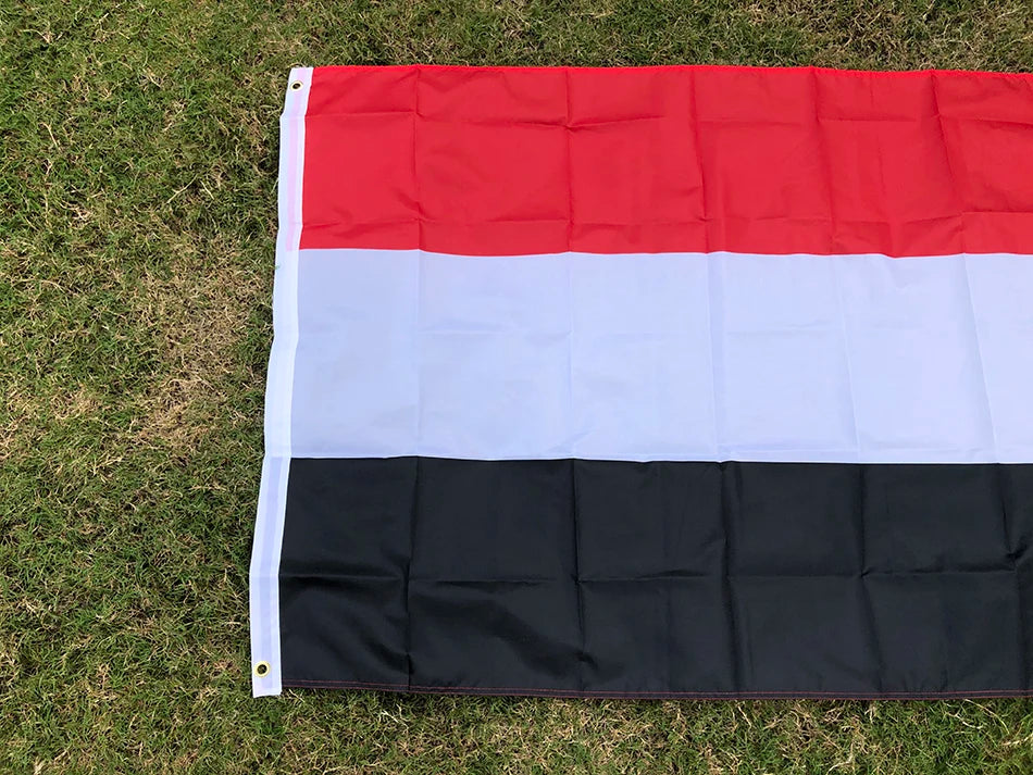 SKY FLAG Yemen flag 90 x 150cm high quality polyester double side penetration Yemen flag Banner Hanging National flags