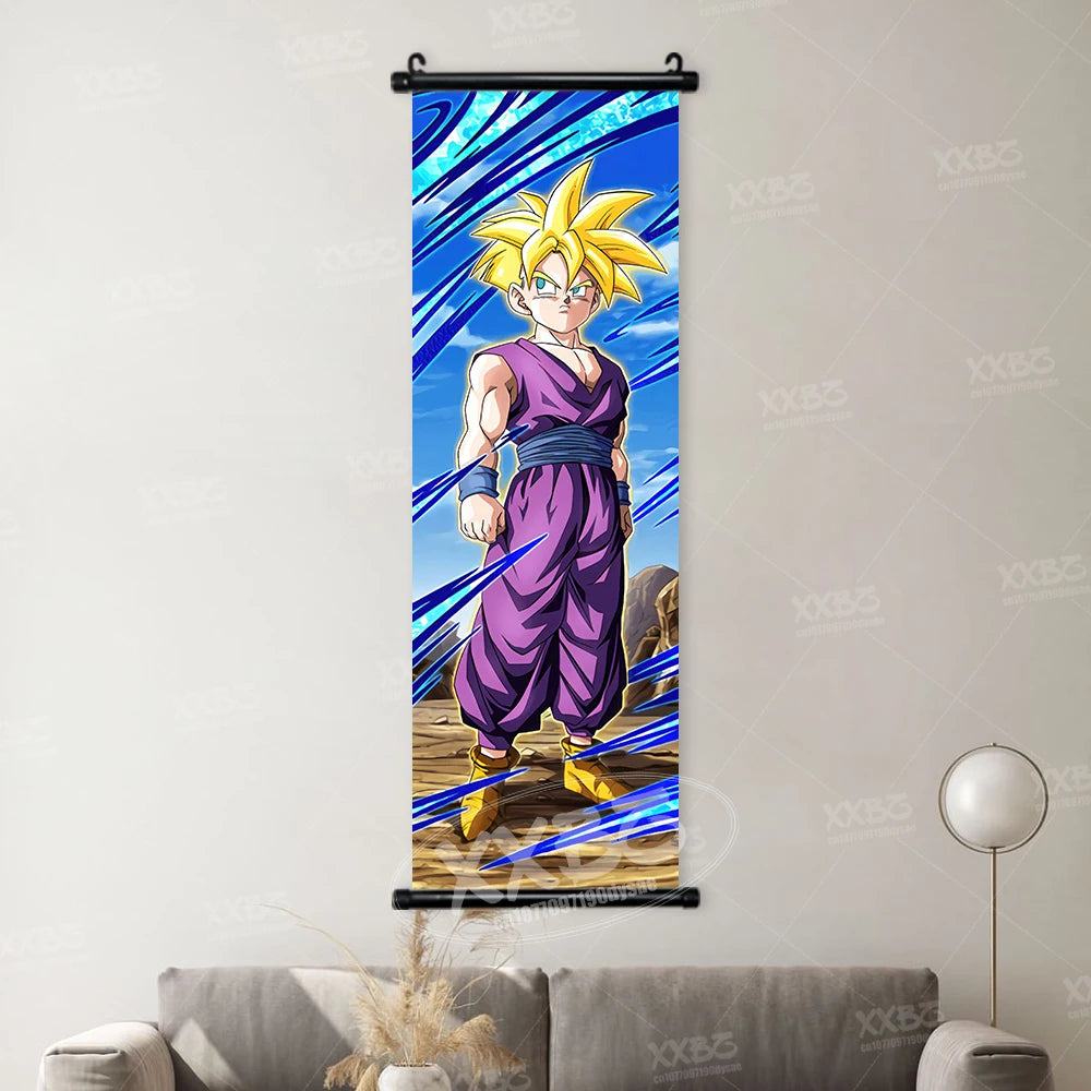 Dragon Ball Picture Recoome Anime PosterS Captain Ginyu Scrolls Painting Majin Buu Wall Art Gotenks Home Decor Goku Wallpaper qlz30-19 CHINA