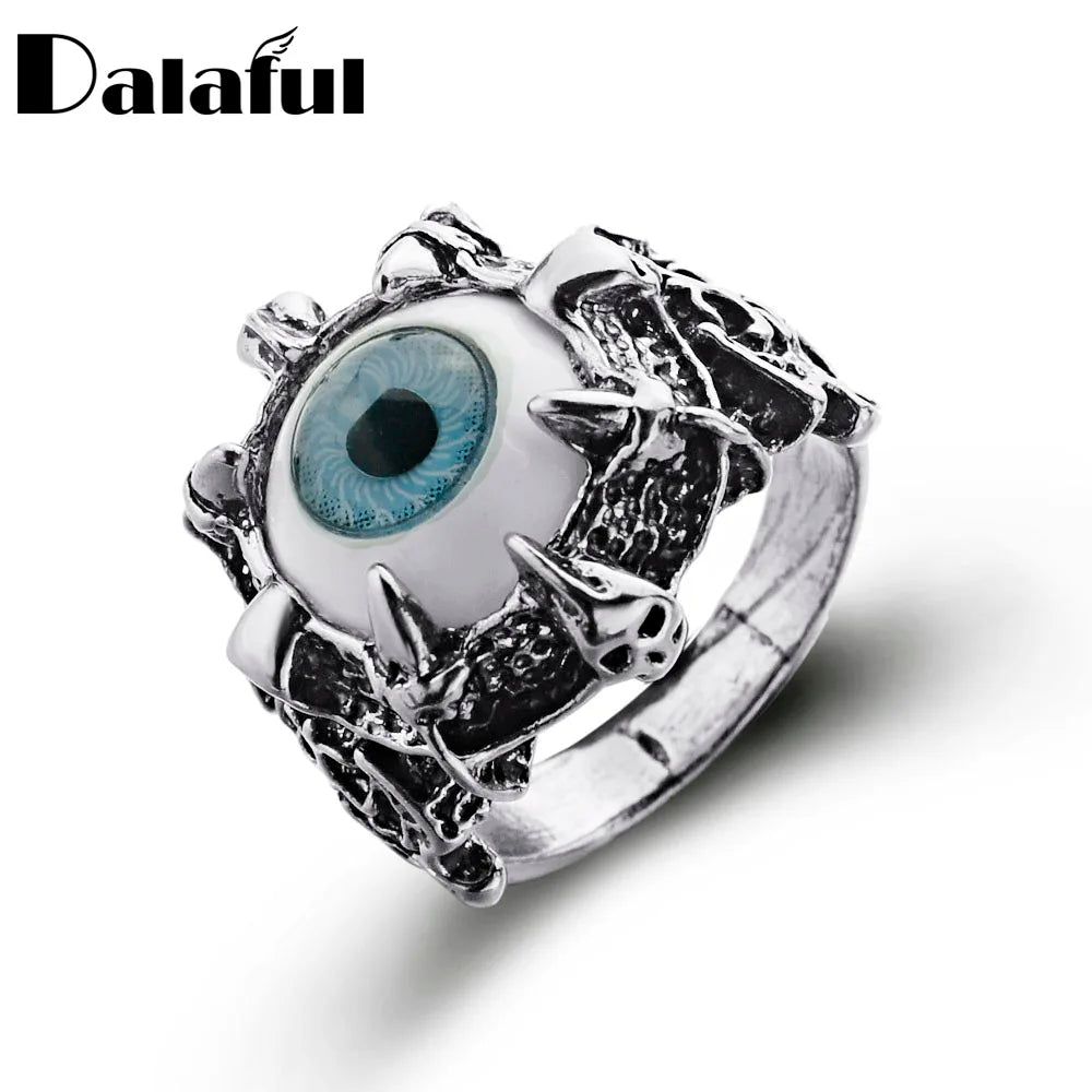 Unisex Women's Men's Punk Eyes Claw Biker Gothic Fashion Ring Size 8 9 10 11  J026