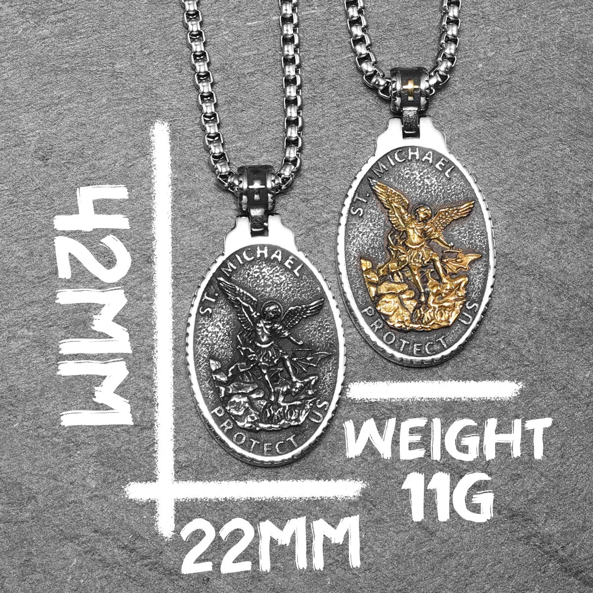 Archangel St.Michael Guardian Stainless Steel Men Necklaces Pendant Chain Punk Stylish For Women Fashion Jewelry Gifts Wholesale