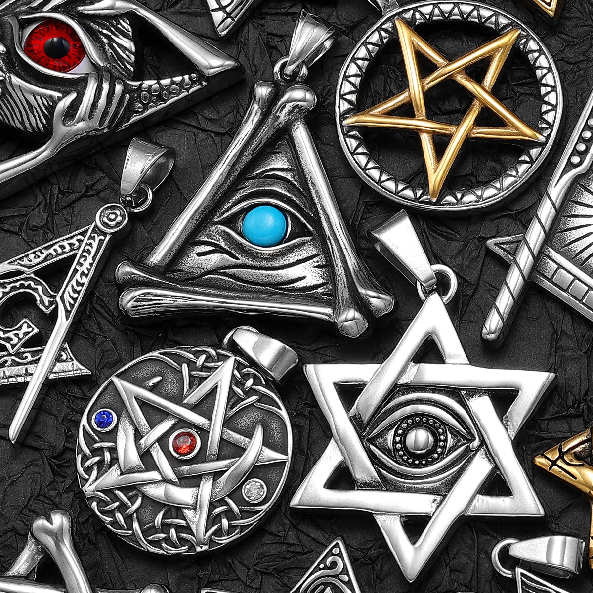 Salomon Masonic Star of David Stainless Steel Men Necklaces Pendant Chain Punk New in For Women Fashion Jewelry Gifts Wholesale