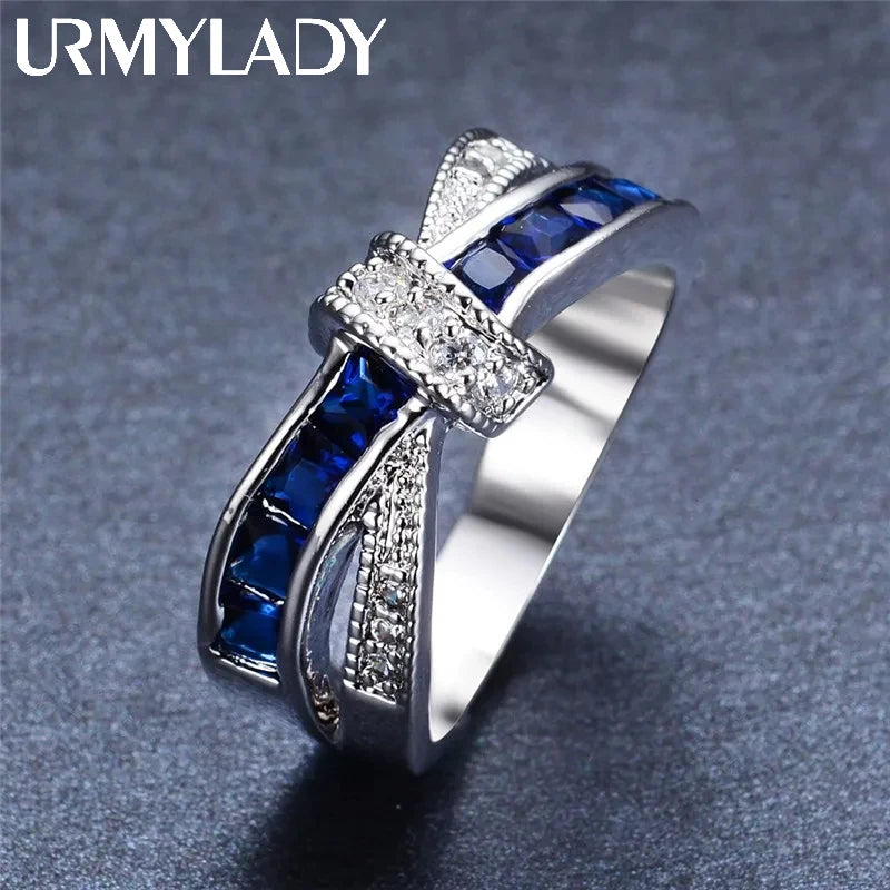 925 Sterling silver crystals Rings Christmas gift for women lady like Watch style Lovely Wedding Cute fashion classic Jewelry