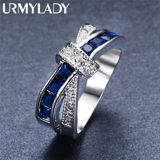 925 Sterling silver crystals Rings Christmas gift for women lady like Watch style Lovely Wedding Cute fashion classic Jewelry