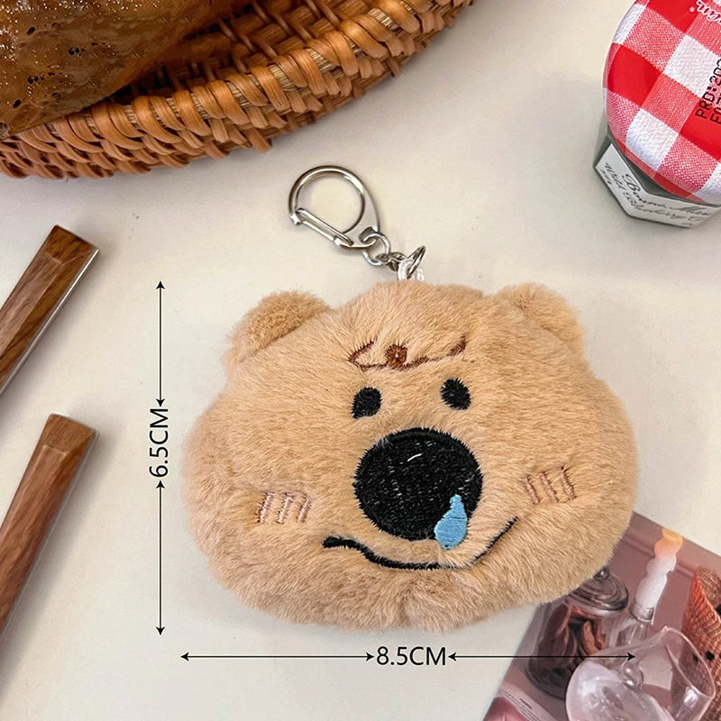 Cute Capybara Plush Toy Key Chain 12cm Stuffed Animals Keychain Bag Key Ring Pendant Car Key Accessories 6.5x8.5cm