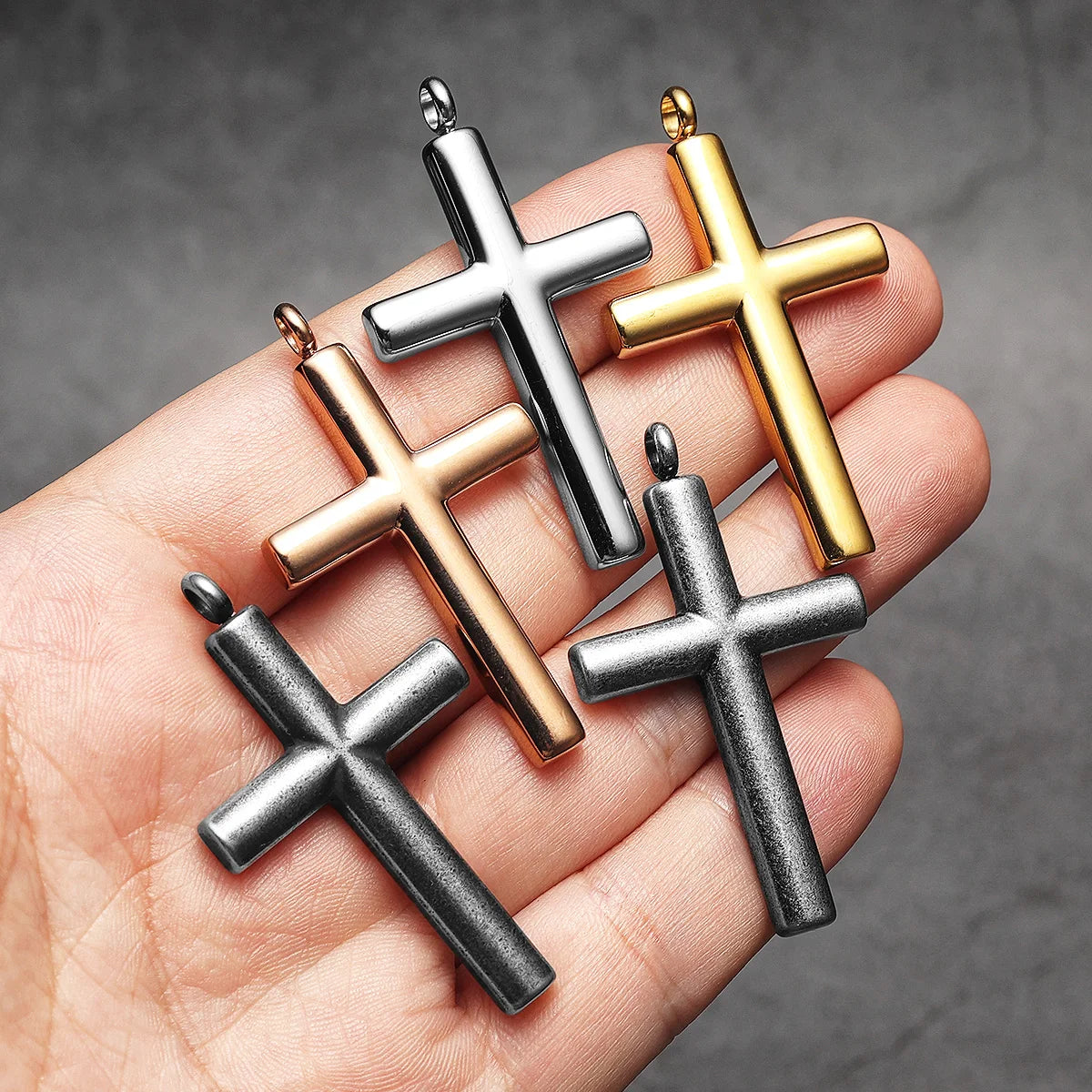 Minimalism Retro Cross Amulet Stainless Steel Men Necklaces Pendant Chain Punk Women Fashion Jewelry Gift Wholesale Dropshiping