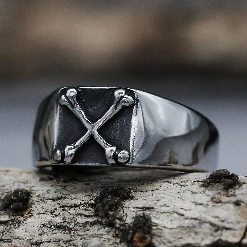 Cool Punk Stainless Steel Fishbone Ring For Man Vintage Style Classic Rvs Wedding Band Casual Sport Sieraden Boyfriend Gift